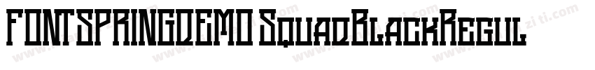 FONTSPRINGDEMO SquadBlackRegular字体转换